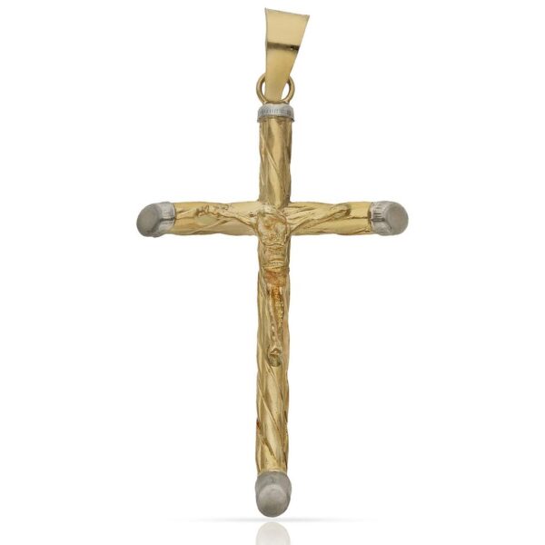 Cruz oro 18kl cristo - 21x36mm