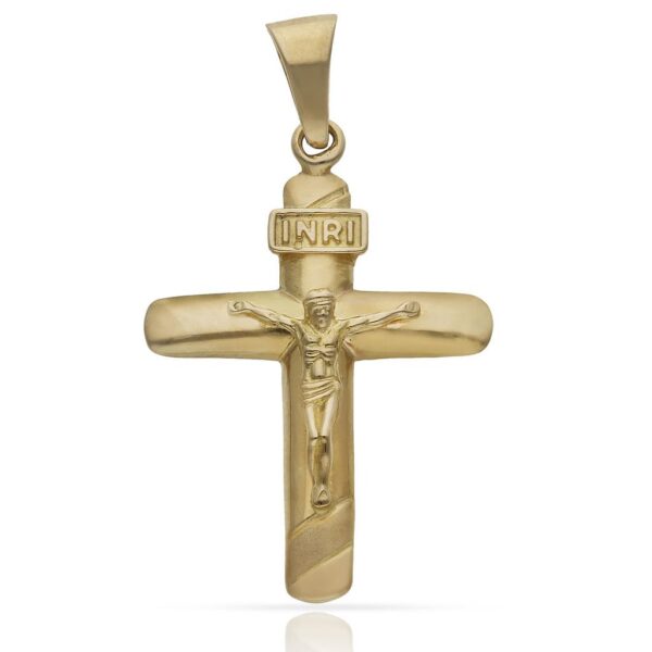 Cruz oro 18kl cristo - 26x37mm