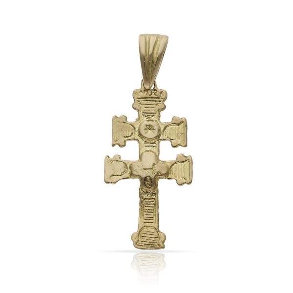 Cruz oro 18kl caravaca -14x27mm