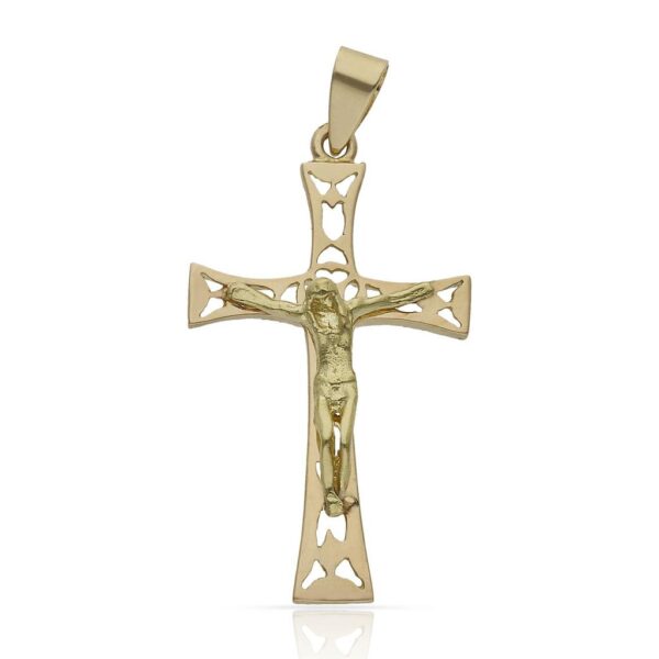 Cruz oro 18kl cristo - 16x30mm