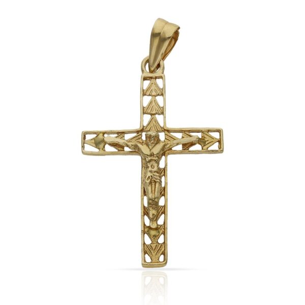 Cruz oro 18kl cristo - 18x28mm