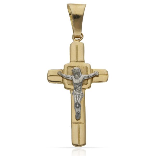 Cruz oro 18kl cristo - 18x35mm
