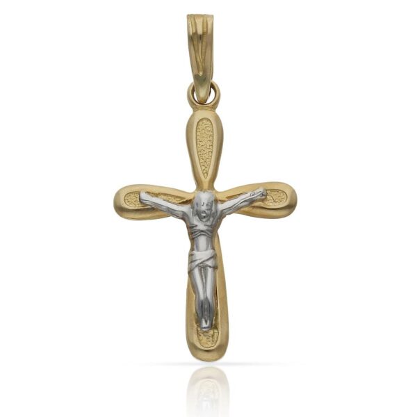 Cruz oro 18kl cristo - 17x28mm