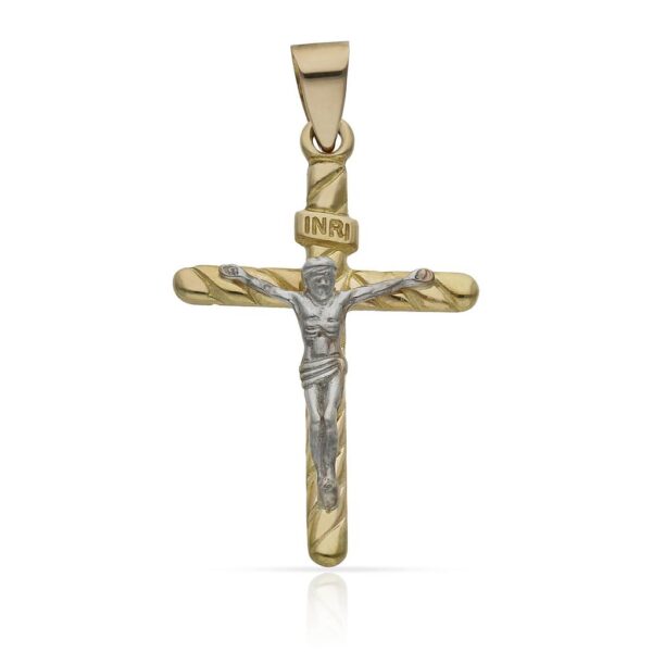 Cruz oro 18kl cristo - 20x32mm