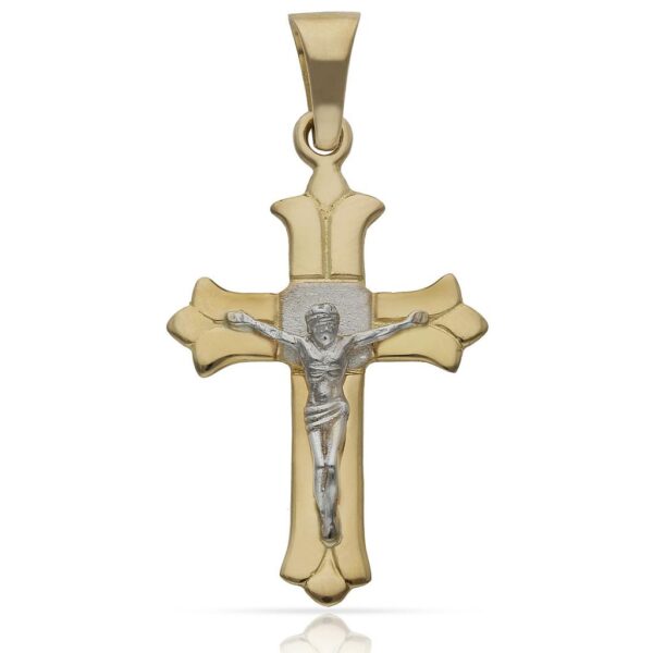 Cruz oro 18kl cristo - 22x36mm