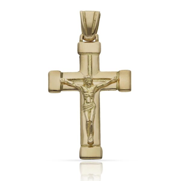 Cruz oro 18kl cristo - 21x33mm