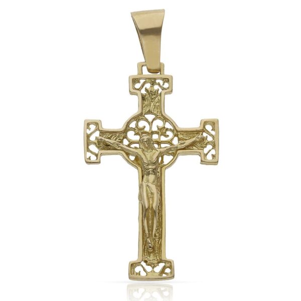 Cruz oro 18kl cristo - 21x35mm