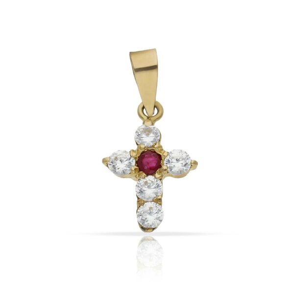 Cruz oro 18kl color seleccionable