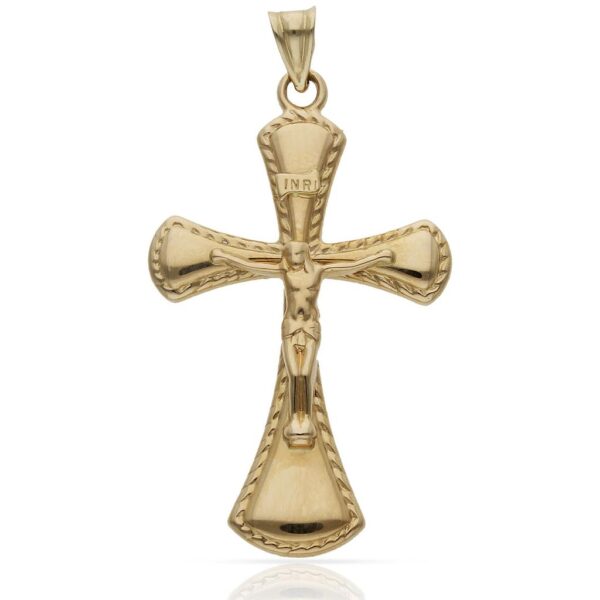 Cruz oro 18kl cristo - 22x36mm
