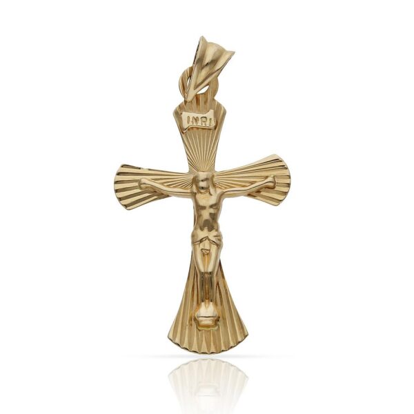 Cruz oro 18kl cristo - 17x28mm