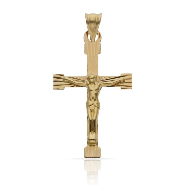 Cruz oro 18kl cristo - 17x28mm