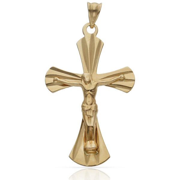 Cruz oro 18kl cristo - 22x36mm