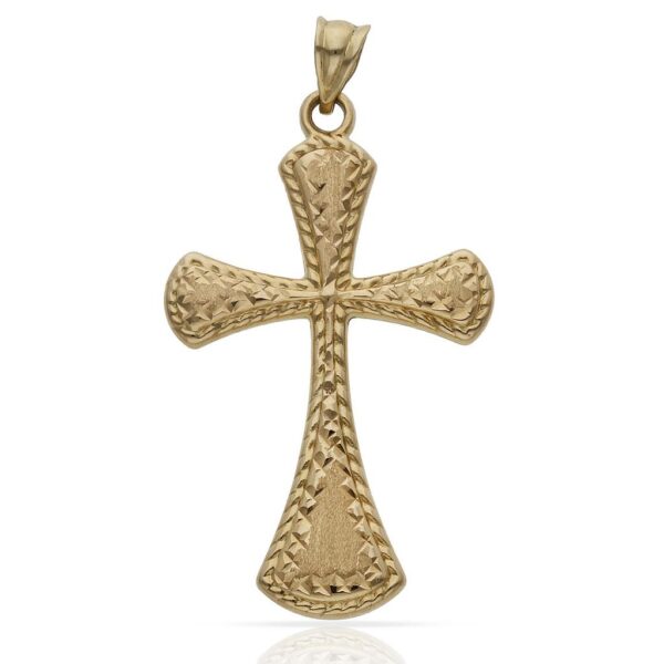 Cruz oro 18kl tallada - 22x36mm