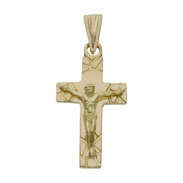 Cruz oro 18kl cristo - 15x29mm