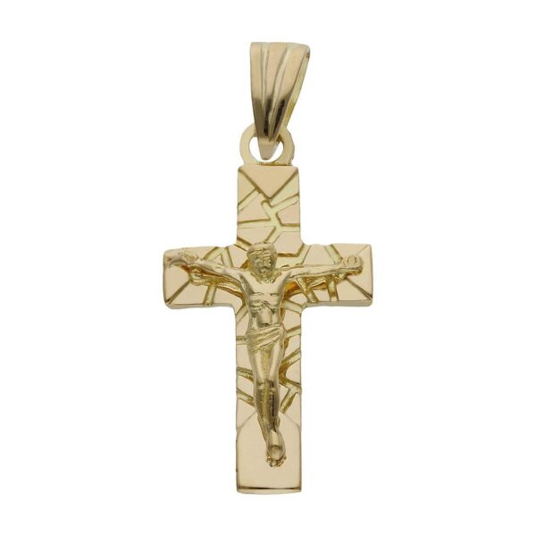 Cruz oro 18kl cristo - 16x30mm
