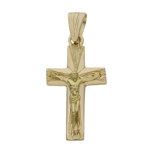 Cruz oro 18kl cristo - 15x29mm