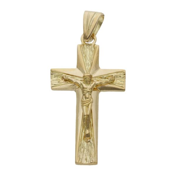 Cruz oro 18kl cristo - 19x35mm