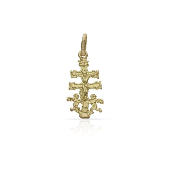Cruz oro 18kl de caravaca - 8x15mm