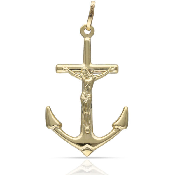 Cruz oro 18kl marinera - 18x30mm