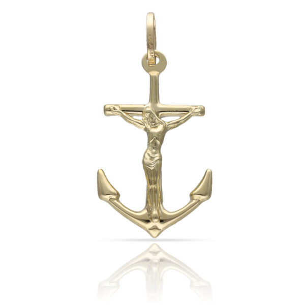 Cruz oro 18kl marinera - 15x24mm