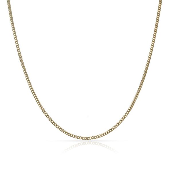 Cadena oro 18kl barbada maciza - 1mm
