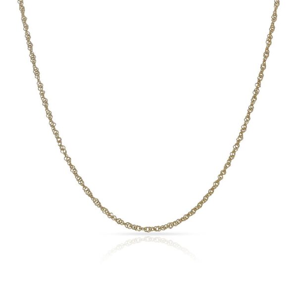 Cadena oro 18kl singapur - 1mm