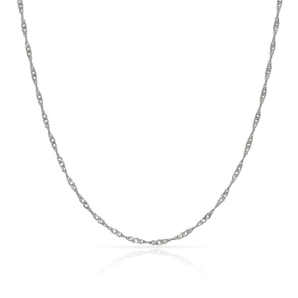 Cadena oro blanco 18kl singapur - 1.50mm