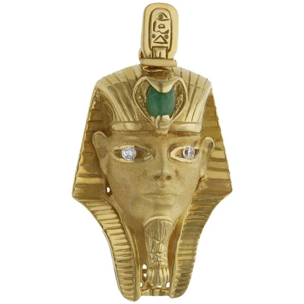 Cabeza oro 18kl tutankamon - 27x44mm