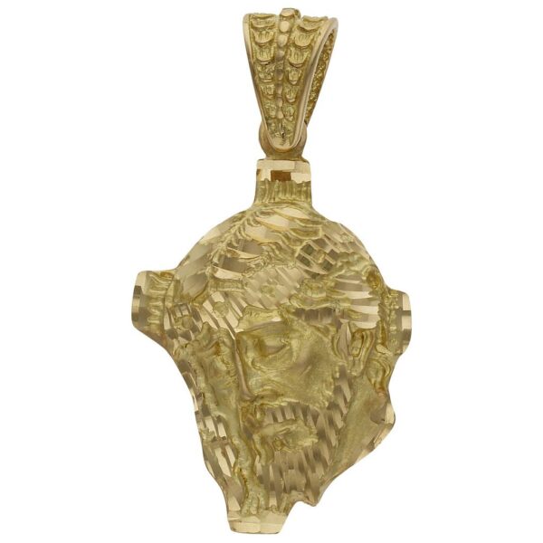 Cabeza oro 18kl cristo - 25x37mm