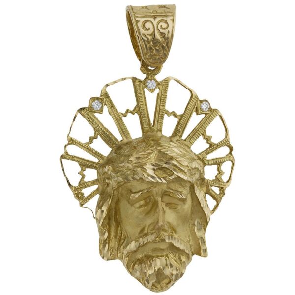 Cabeza oro 18kl cristo - 37x50mm