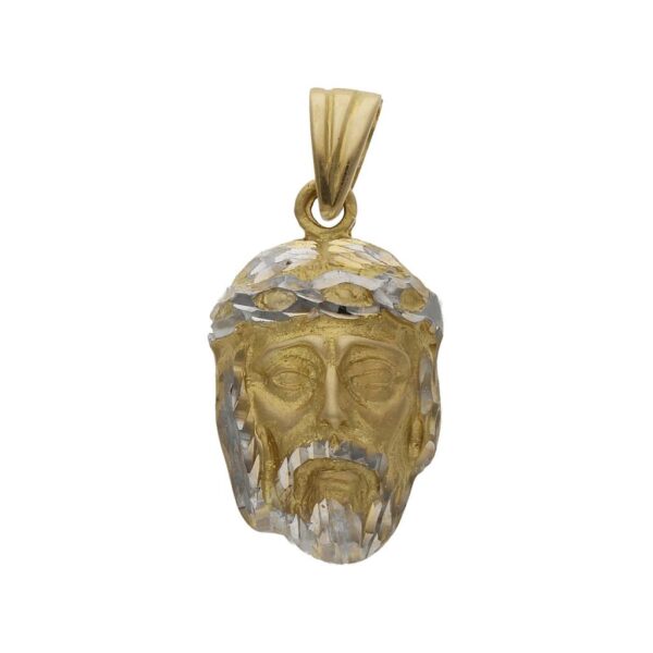 Cabeza oro 18kl cristo bicolor - 15x25mm