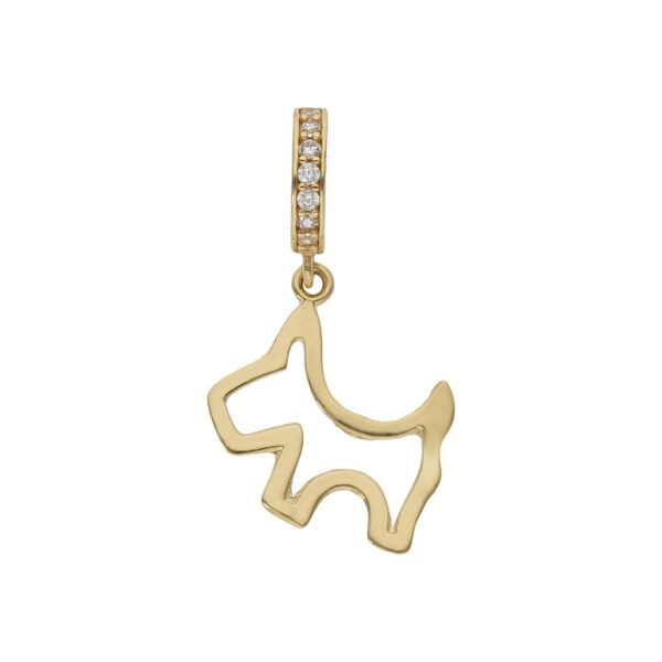 Charms colgante oro 18kl perro