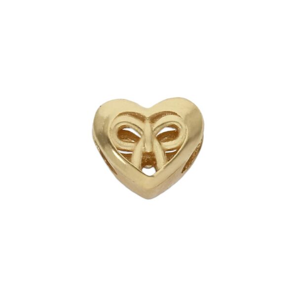 Charms oro 18kl corazon + lazo