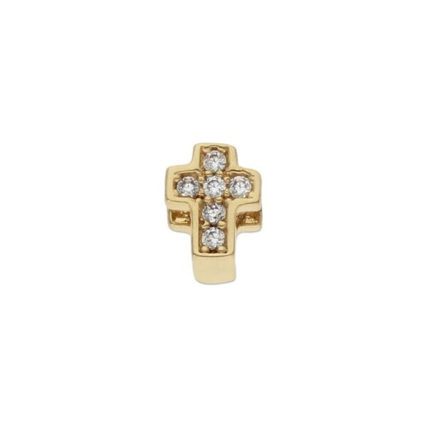 Charms oro 18kl cruz circonitas