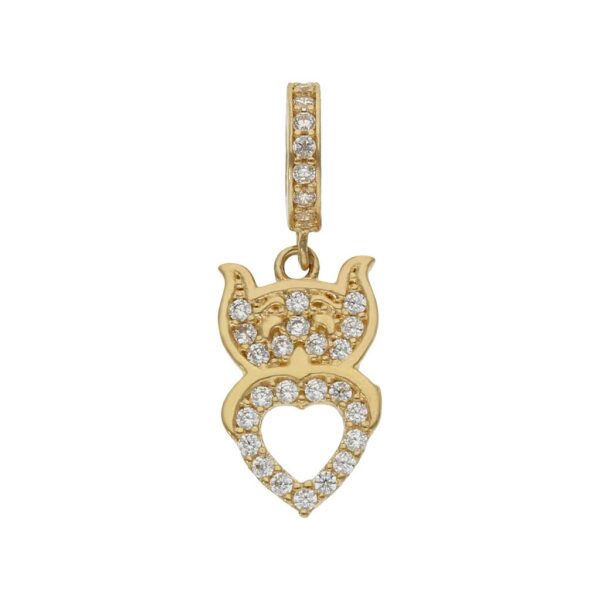 Charms colgante oro 18kl buho