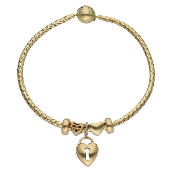 Pulsera oro 18 kl flexible - love