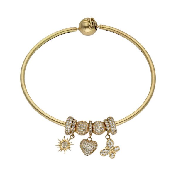 Pulsera rigida oro 18kl - tus abalorios