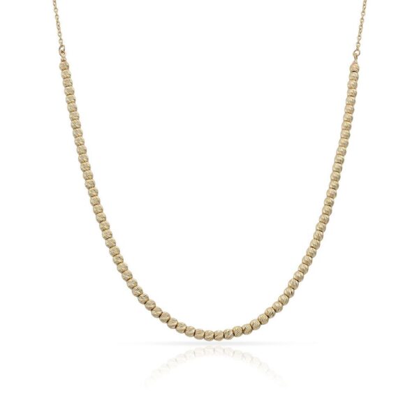 Collar oro 18kl bolas talladas