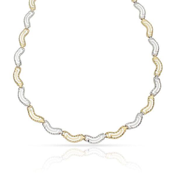 Collar oro 18kl bicolor