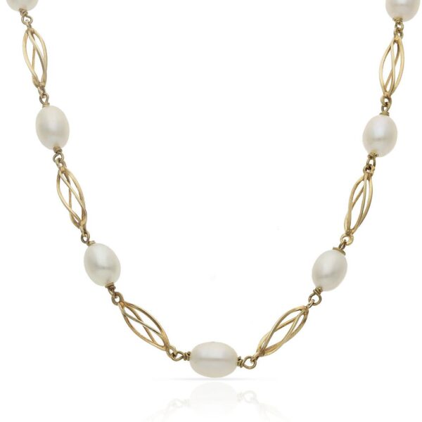 Collar oro 18kl perla jofa