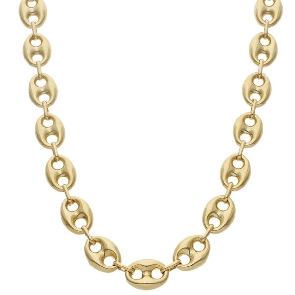 Collar oro 18kl calabrote hueco - 12mm