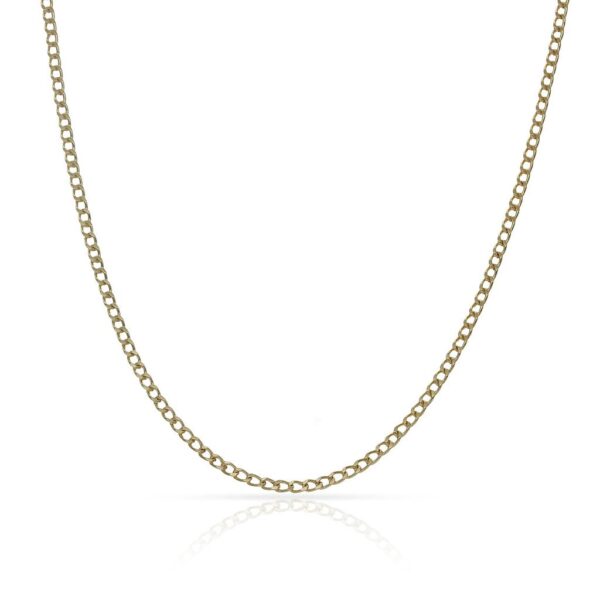 Cadena oro 18kl barbada hueca - 1mm