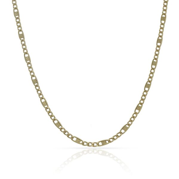 Cadena oro 18kl 3x1 hueca - 2mm
