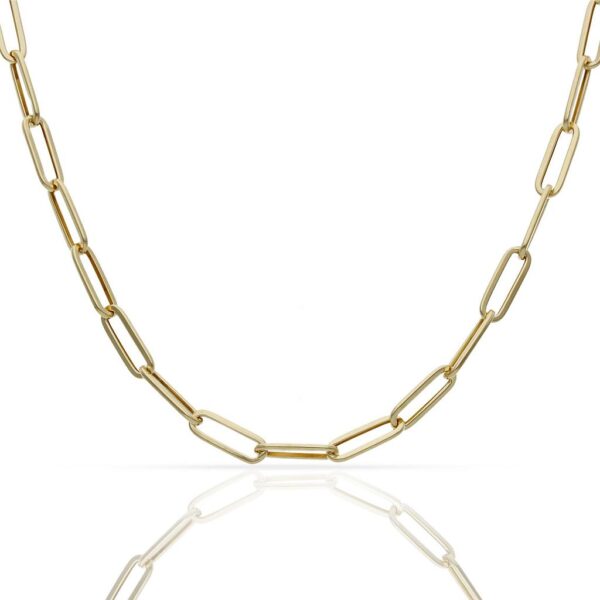 Collar oro 18kl eslabones ovalados - 4mm