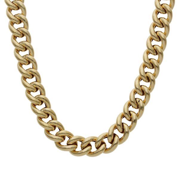 Collar oro 18kl barbado hueco - 8mm