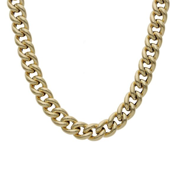 Collar oro 18kl barbado hueco - 7mm