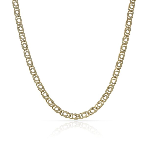 Cadena oro 18kl hueca eslabon doble 3mm
