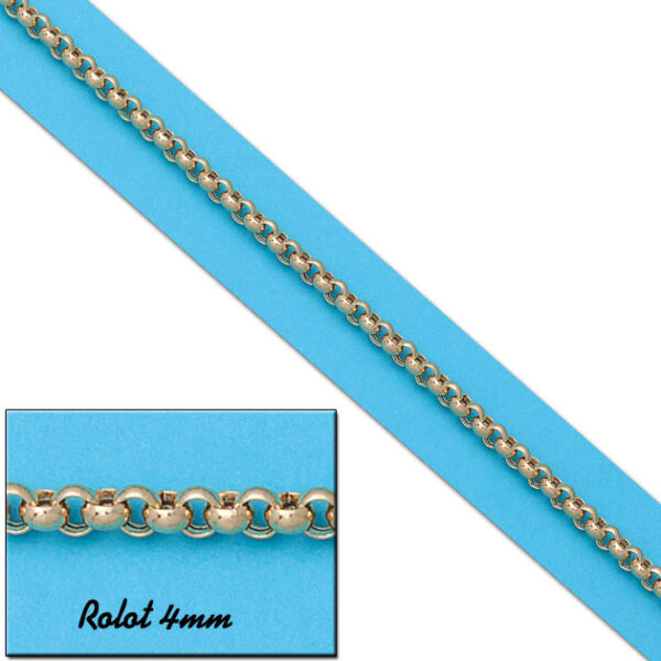 Collar oro 18kl rolot hueco -  4mm