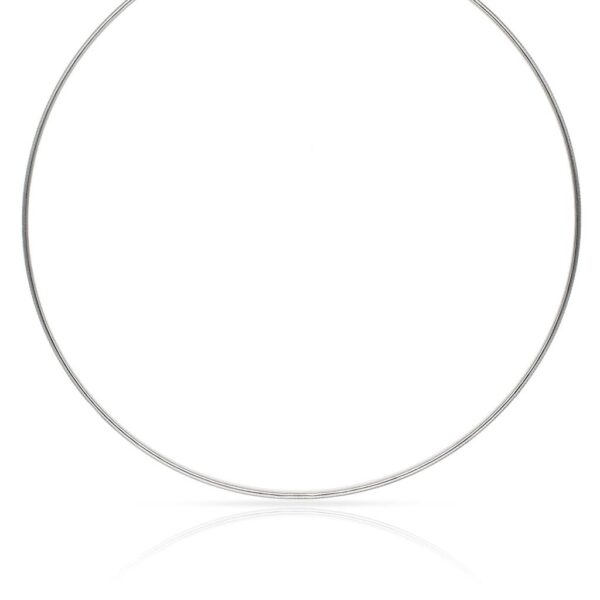 Collar oro 18kl blanco 2mm