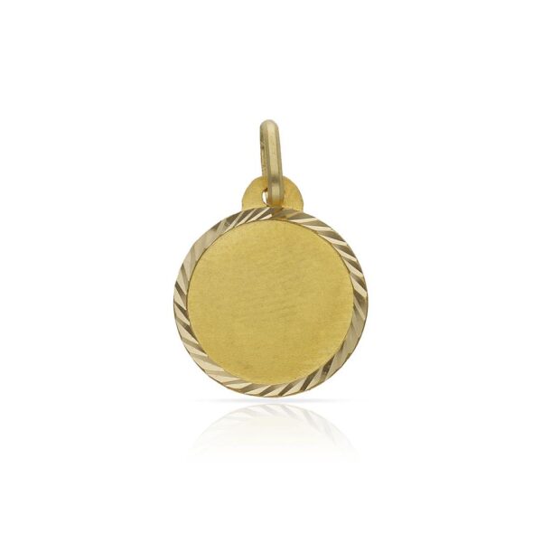 Disco oro 18kl tallado- 14mm